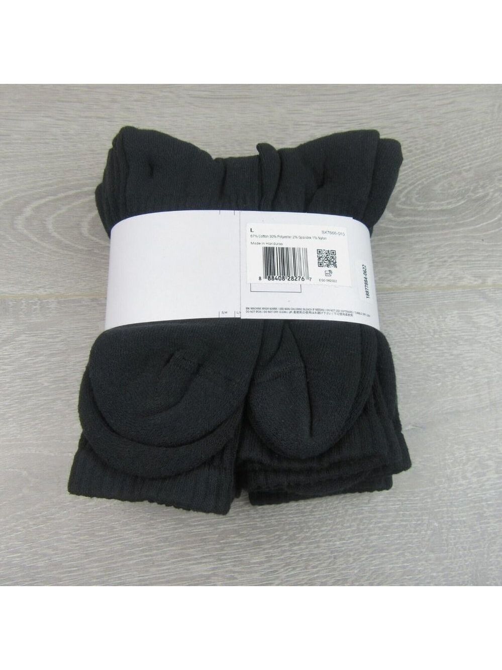 Nike Everyday Cushion Crew Socks Black 6 Pack Mens Size 8-12 NEW - Picture 7 of 7